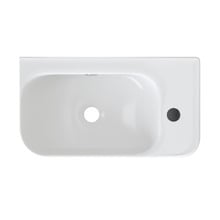 Sabina 450mm Gloss White Ceramic Wall Hung Basin with Overflow